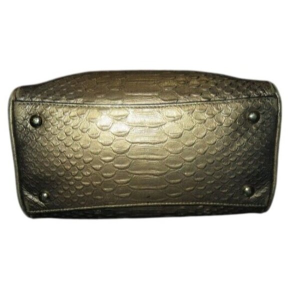 Coach 2015  Mini Rowan Baby Bennett Metallic Gold Python Leather Crossbody - Picture 10 of 12